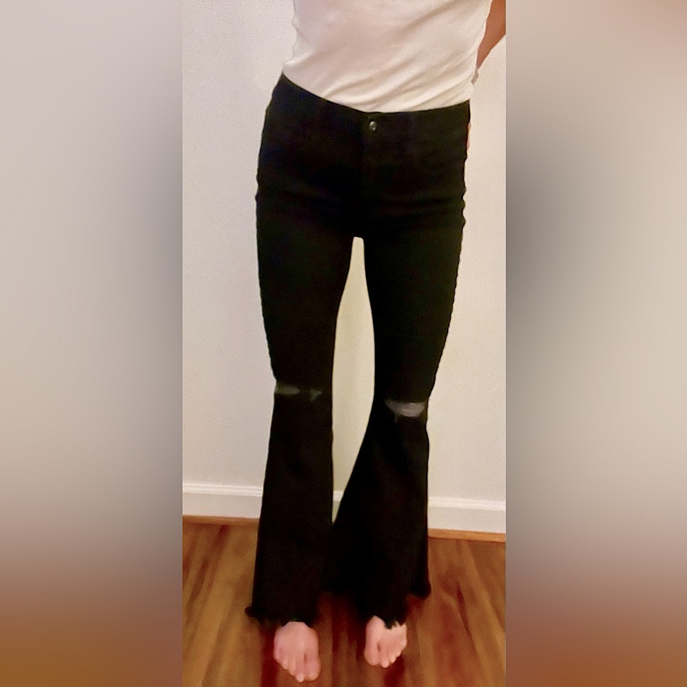 Women’s high rise, super flare vintage denim